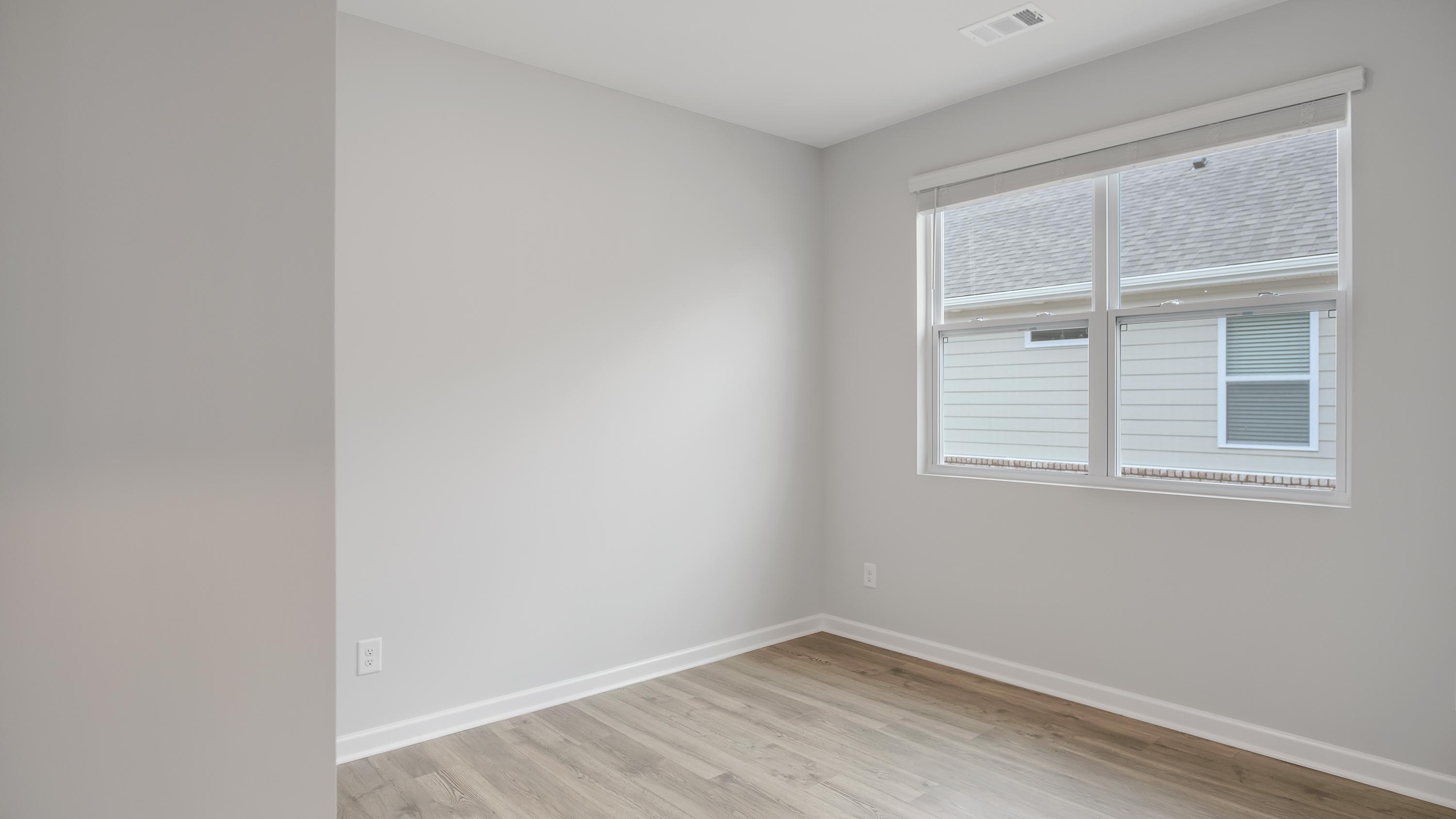 Bedroom with open view in modern, open concept floorplan
