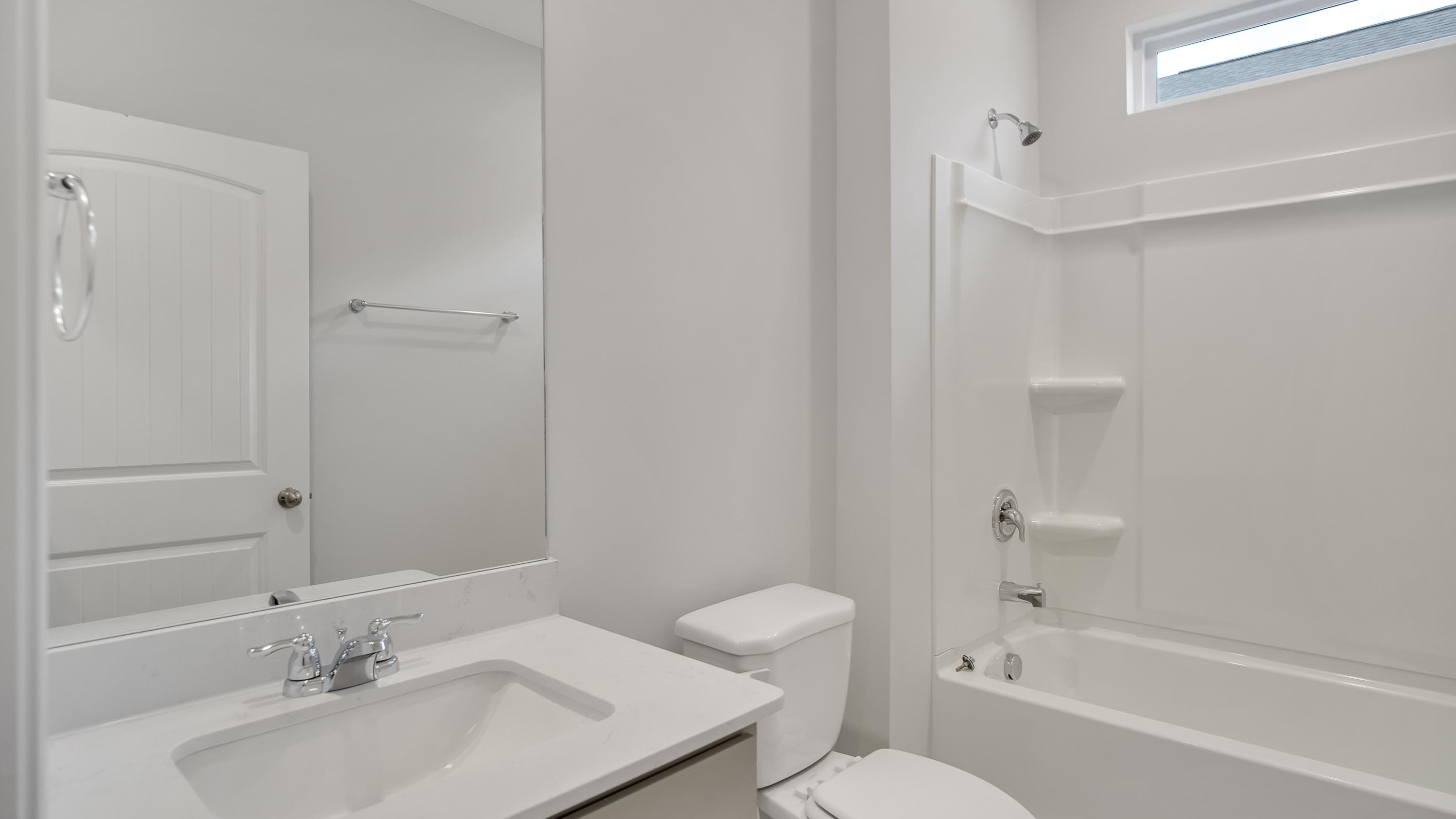 Quartz Countertop bathroom in modern, new home
