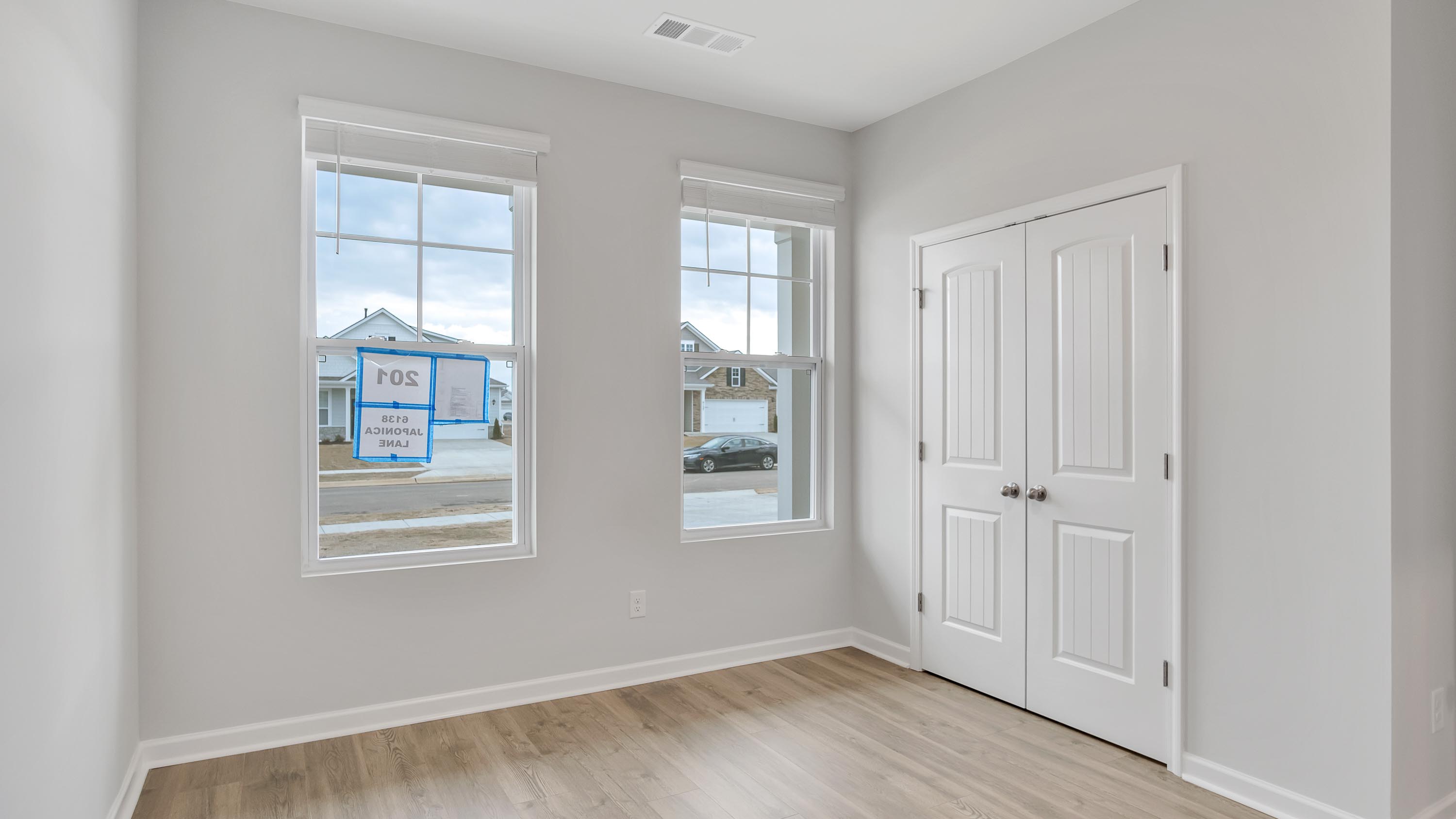 Bedroom with open view in modern, open concept floorplan