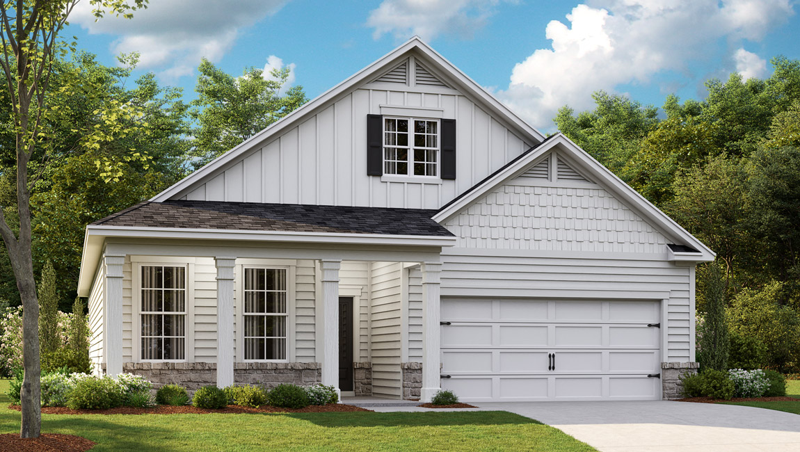 Rendering of exterior of Arlington floorplan.