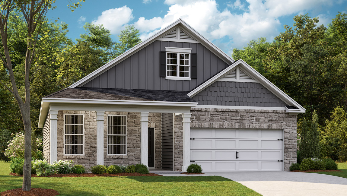 Rendering of exterior of Arlington floorplan.