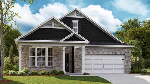 Rendering of exterior of home of Clifton floorplan.