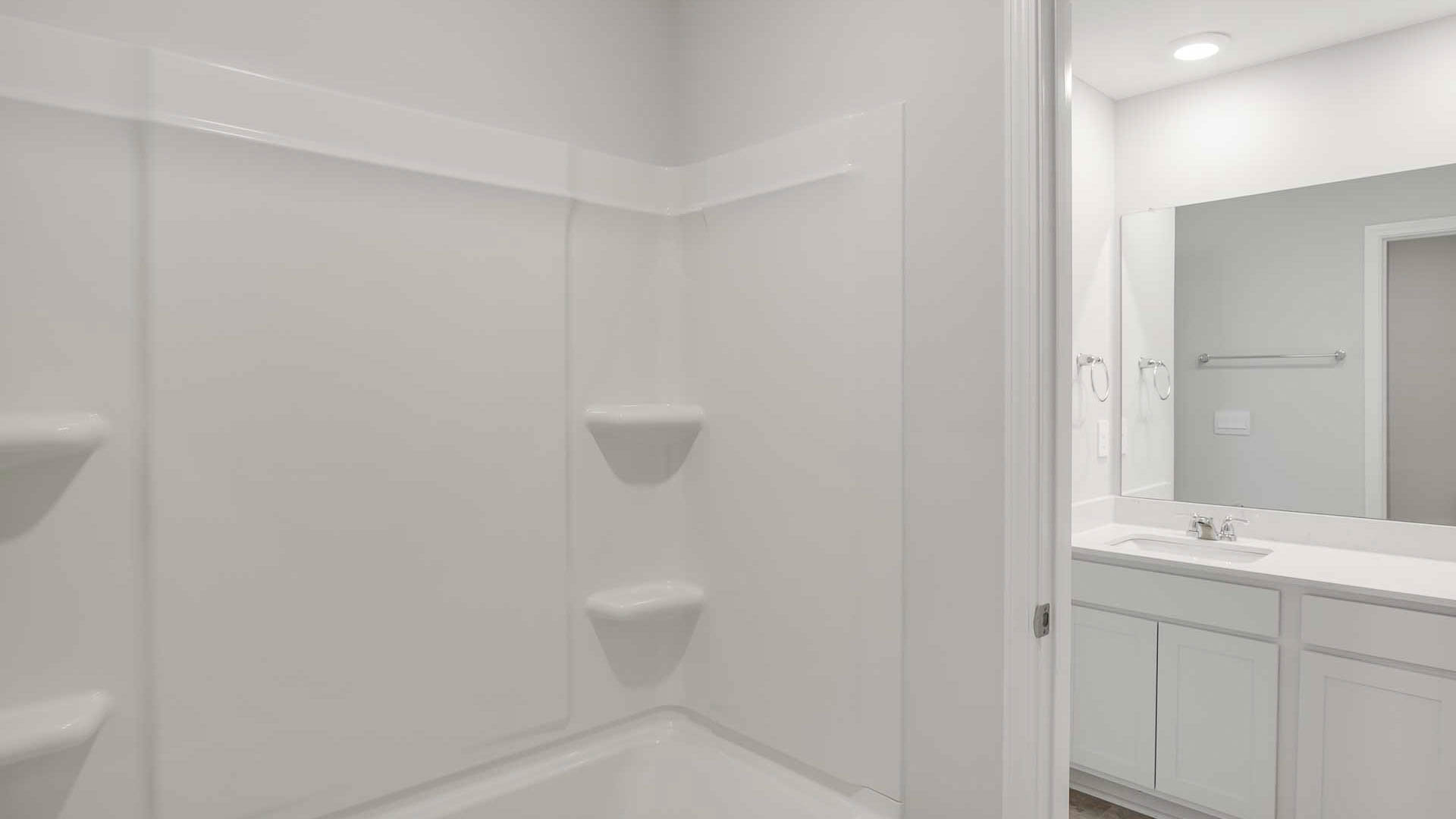 Quartz Countertop bathroom in modern, new home