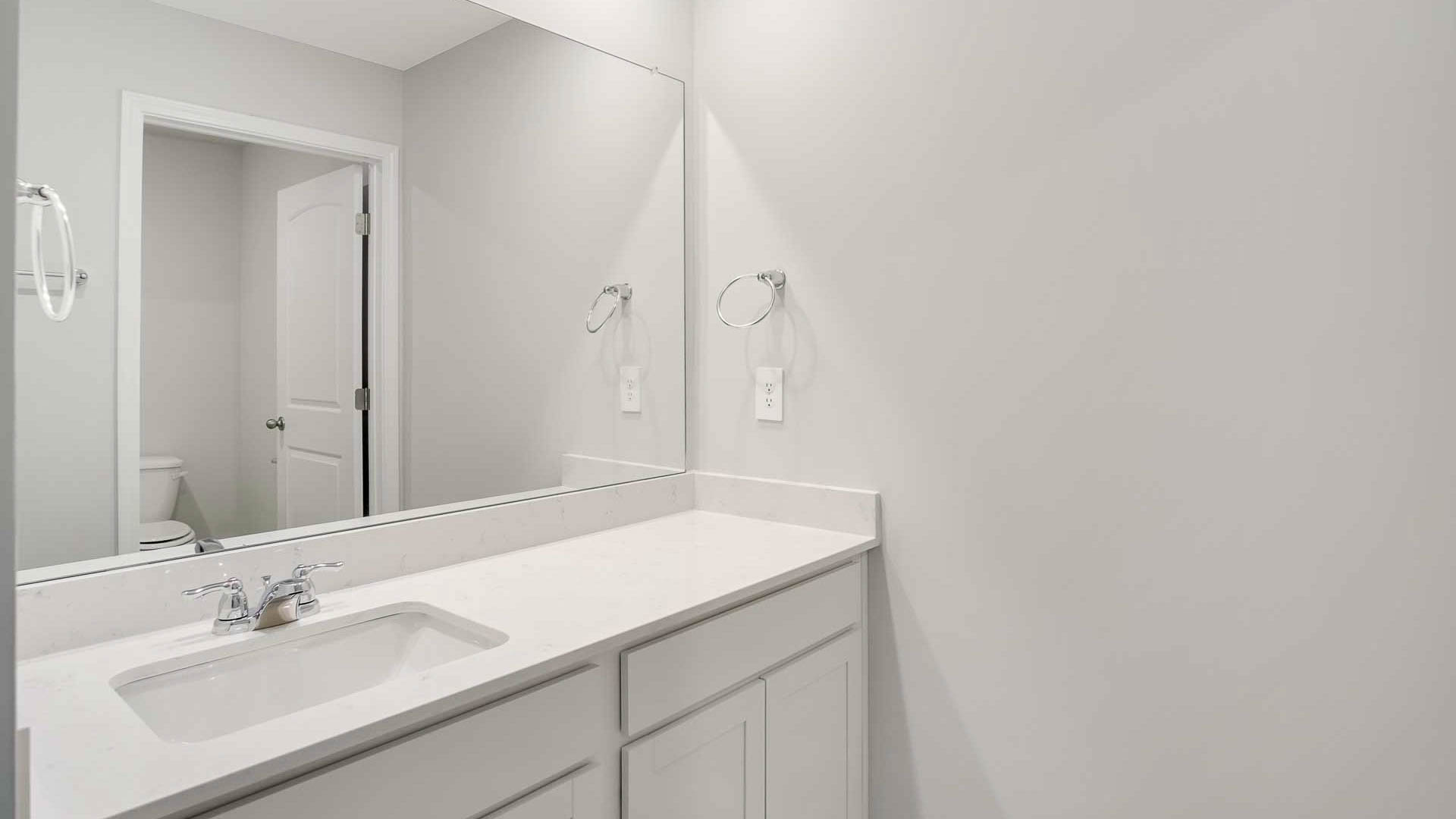 Quartz Countertop bathroom in modern, new home