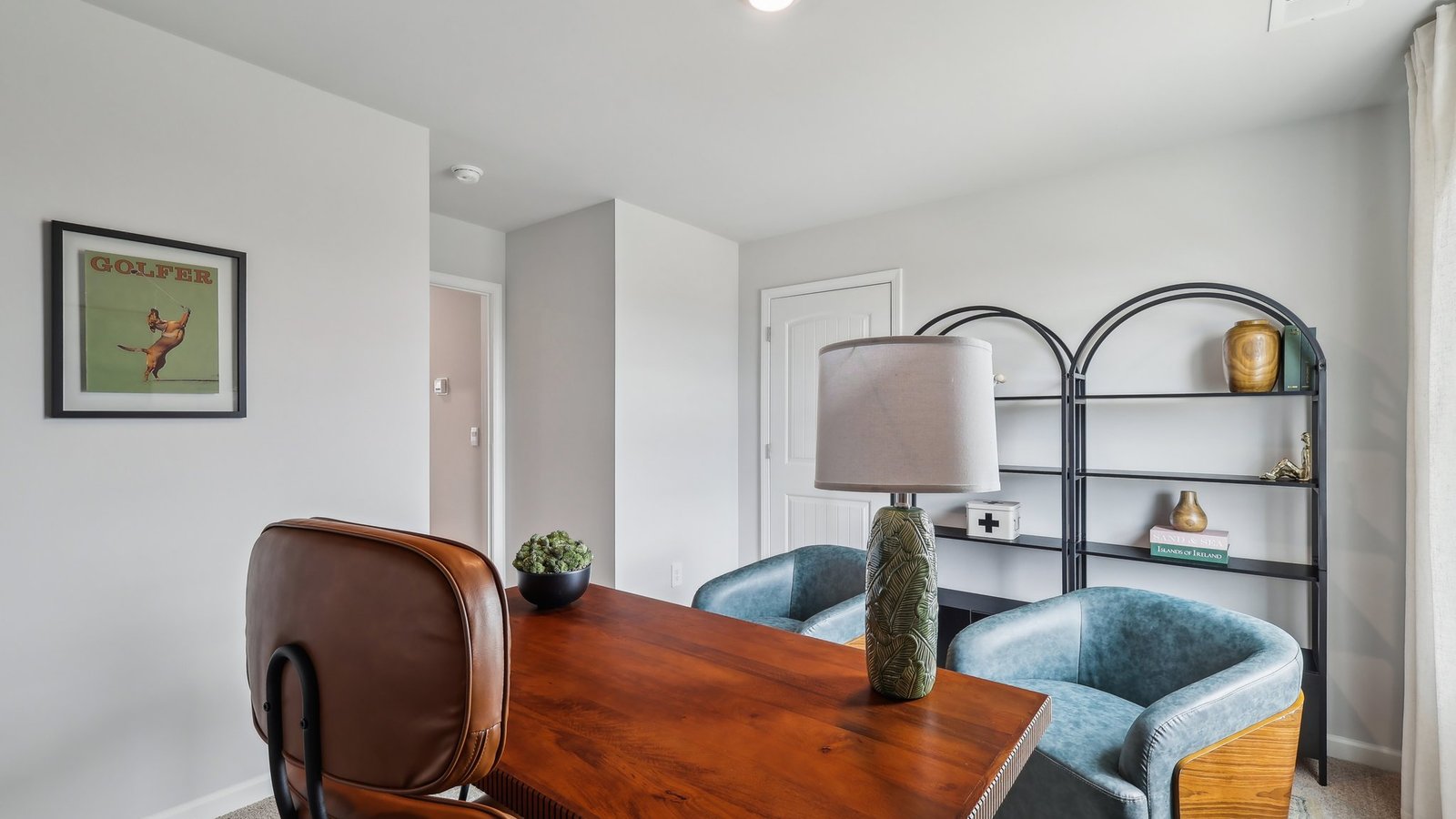 Bedroom in modern, open concept new home