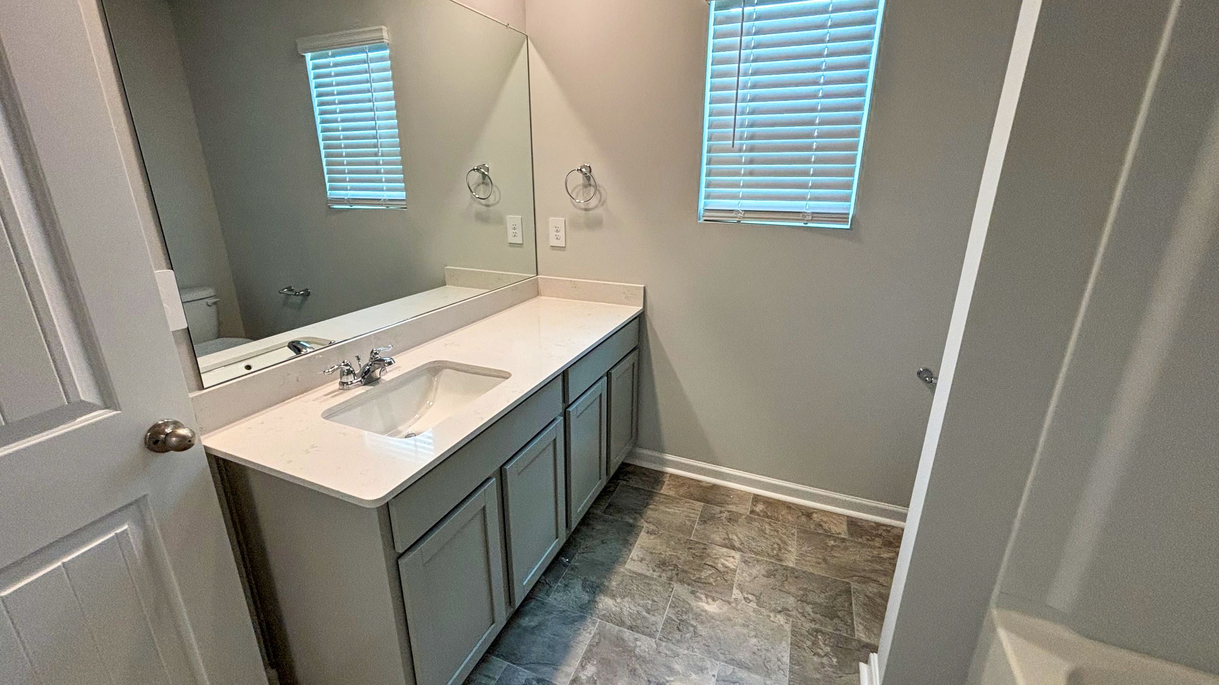 Bathroom with quartz countertops