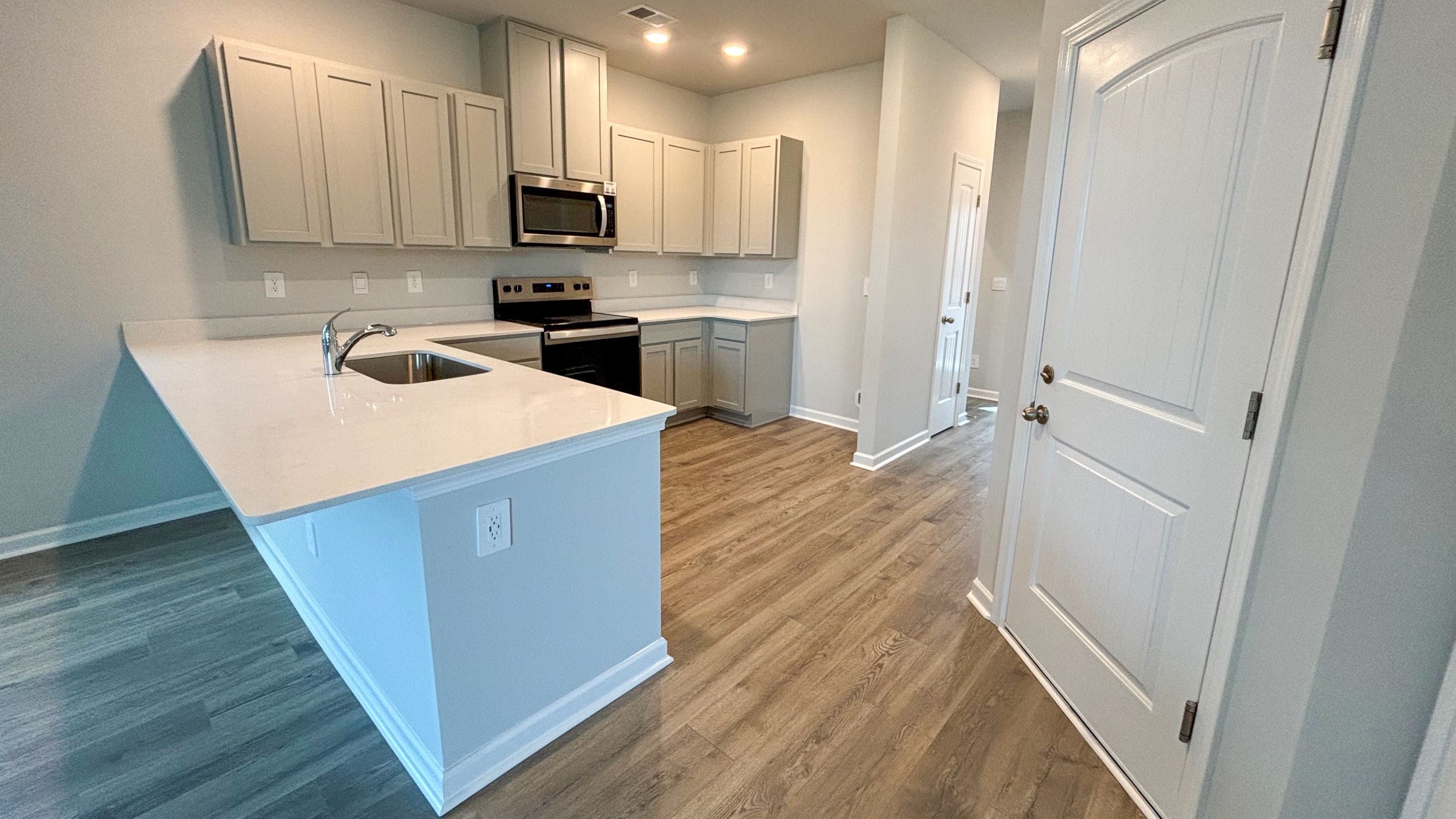 Kitchen with quartz countertops