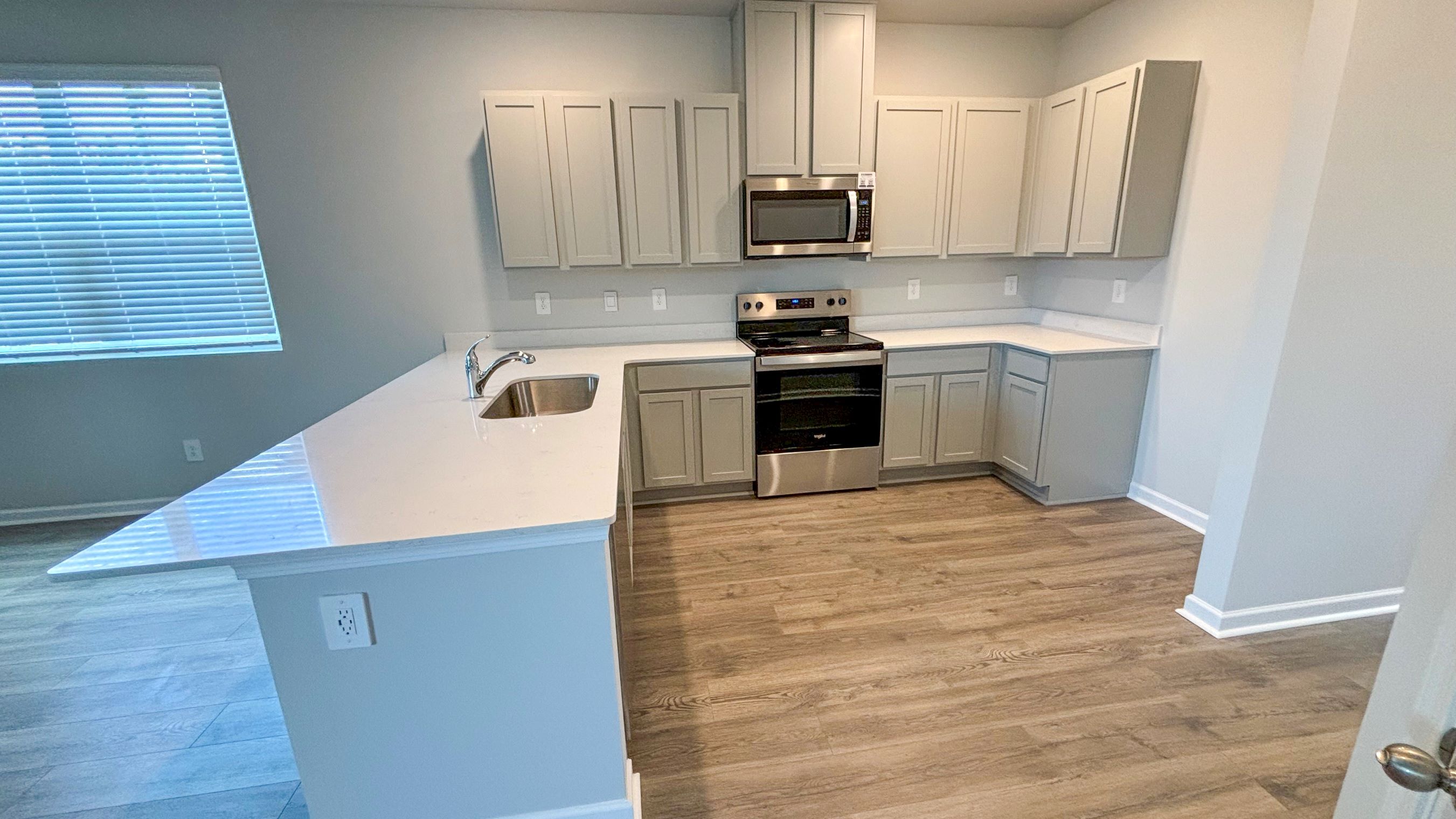Kitchen with quartz countertops