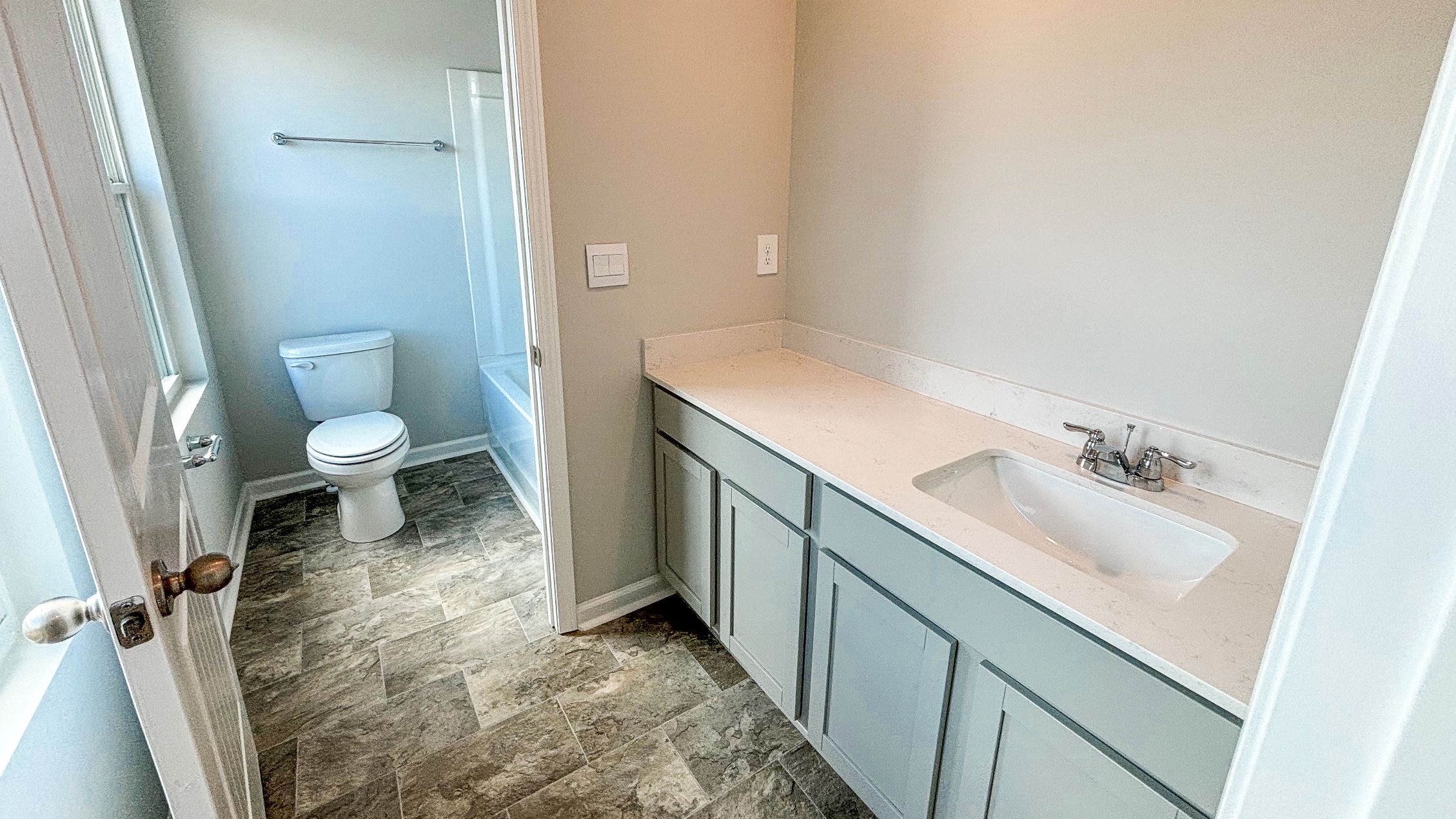 Bathroom with quartz countertops