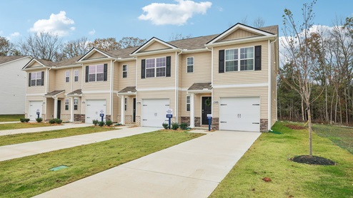 Exterior of new two story townhome
