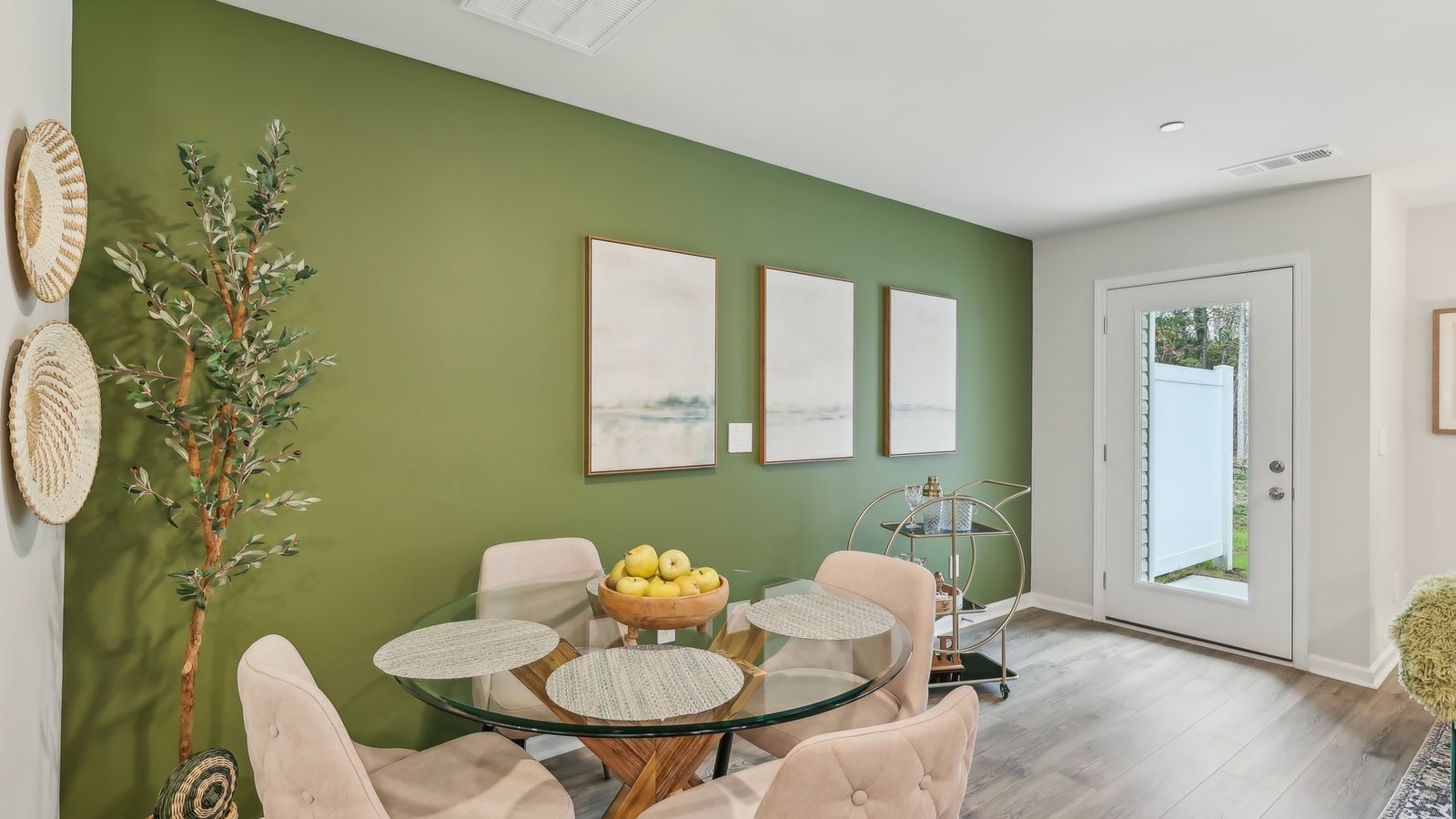 Potential dining area near back door.