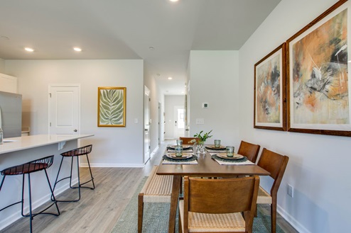 Modern living space in new build townhome
