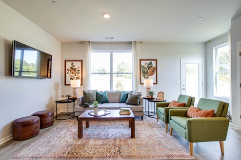 Modern living space in new build townhome