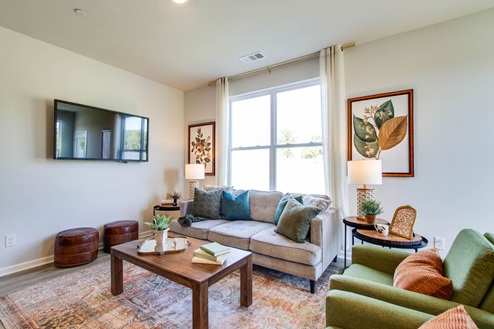 Modern living space in new build townhome