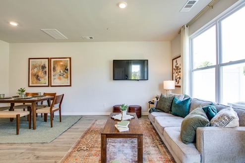 Modern living space in new build townhome