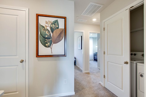 second floor of open concept floorplan new townhome