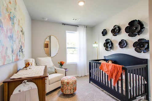 nursery room in new, modern townhome