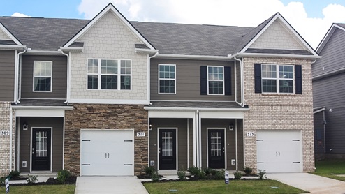 Two story townhome exterior