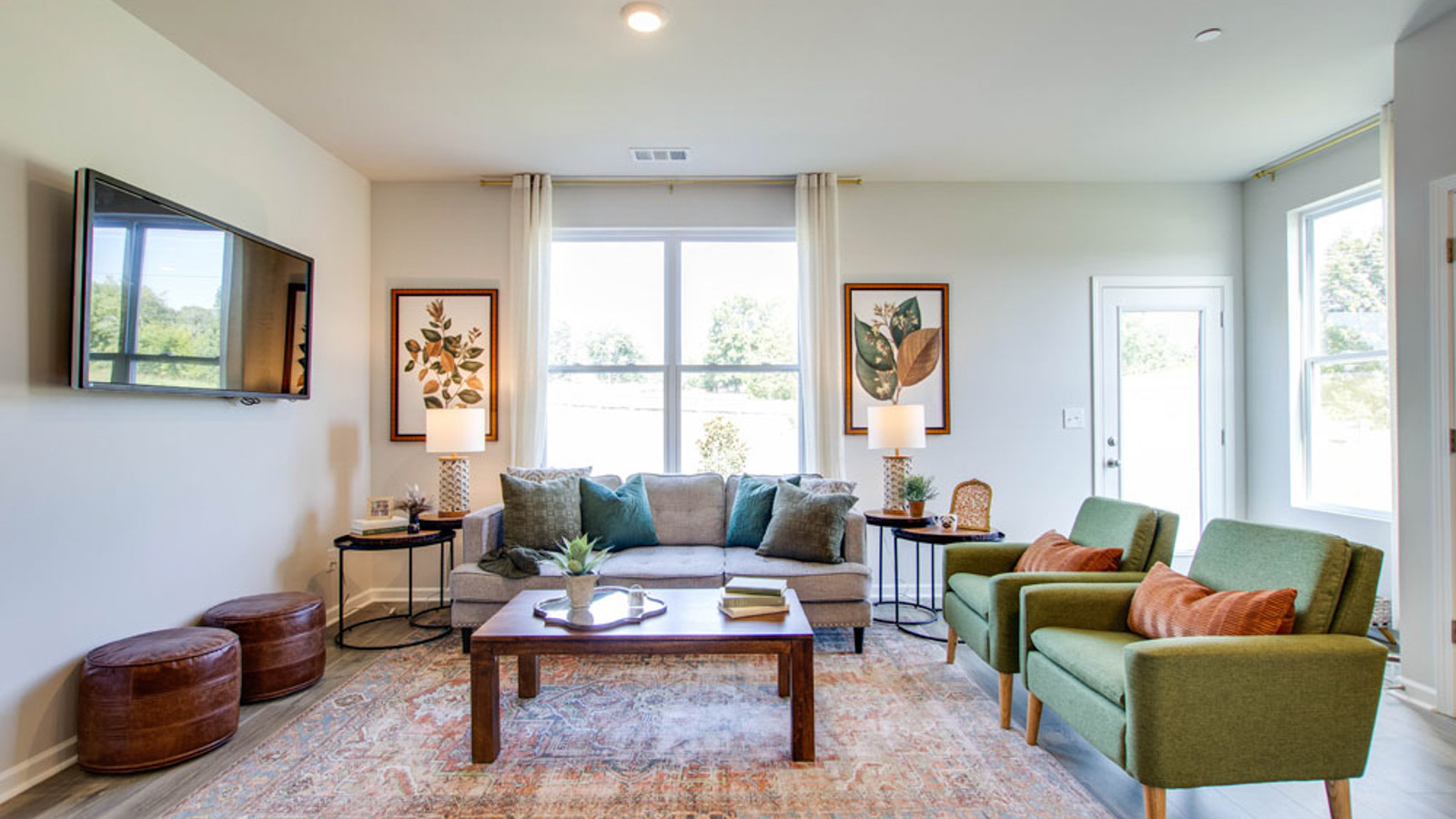 View from kitchen to the living room, adding our open design at King's Landing