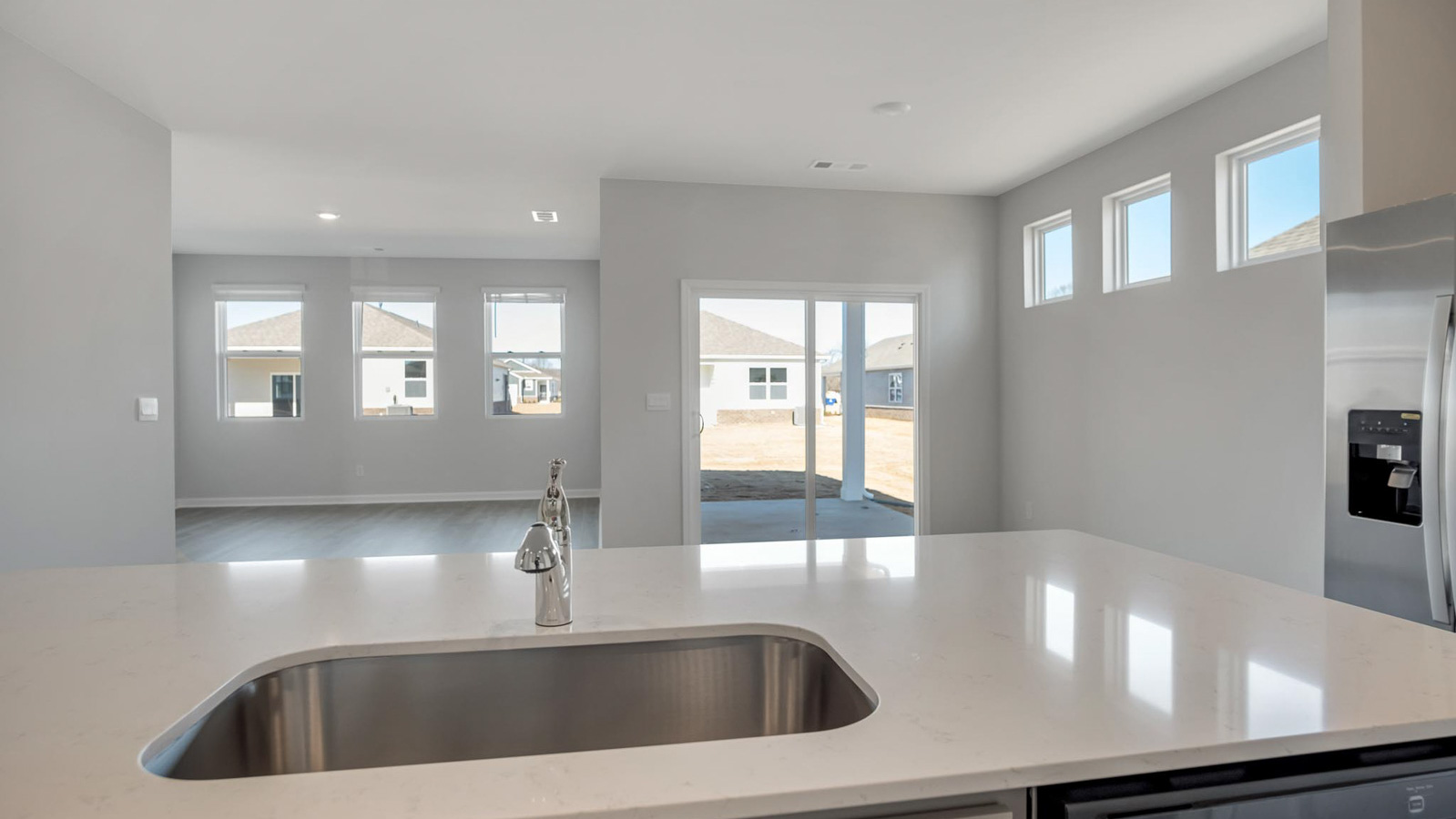 Modern kitchen in new single family home
