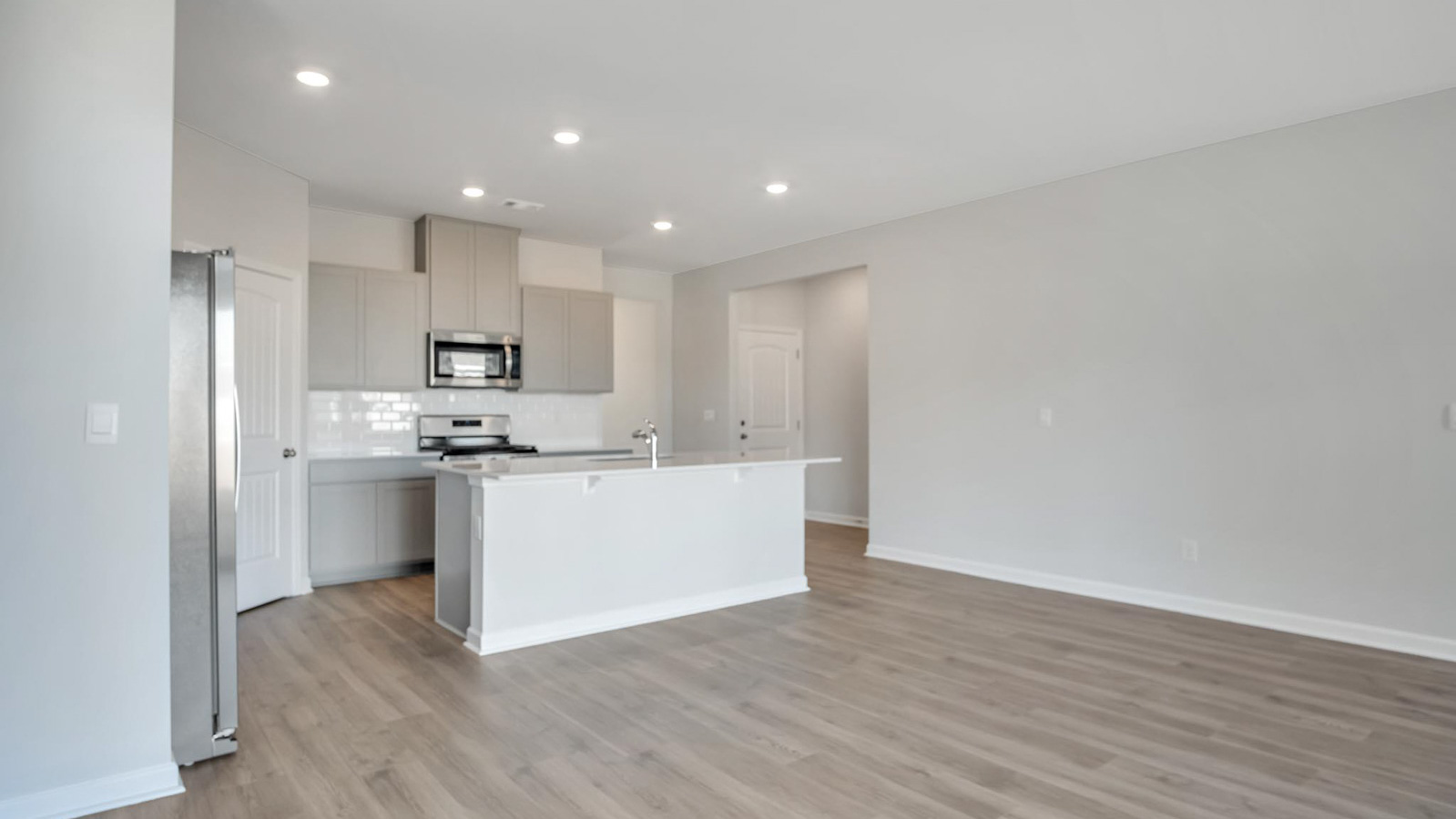 Modern kitchen in new single family home
