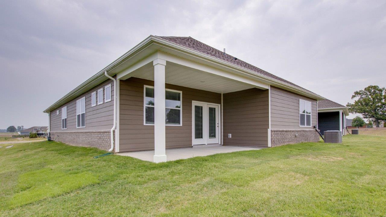Back patio of new single family home