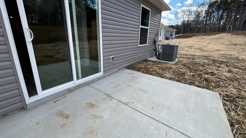 Back patio of new single family home