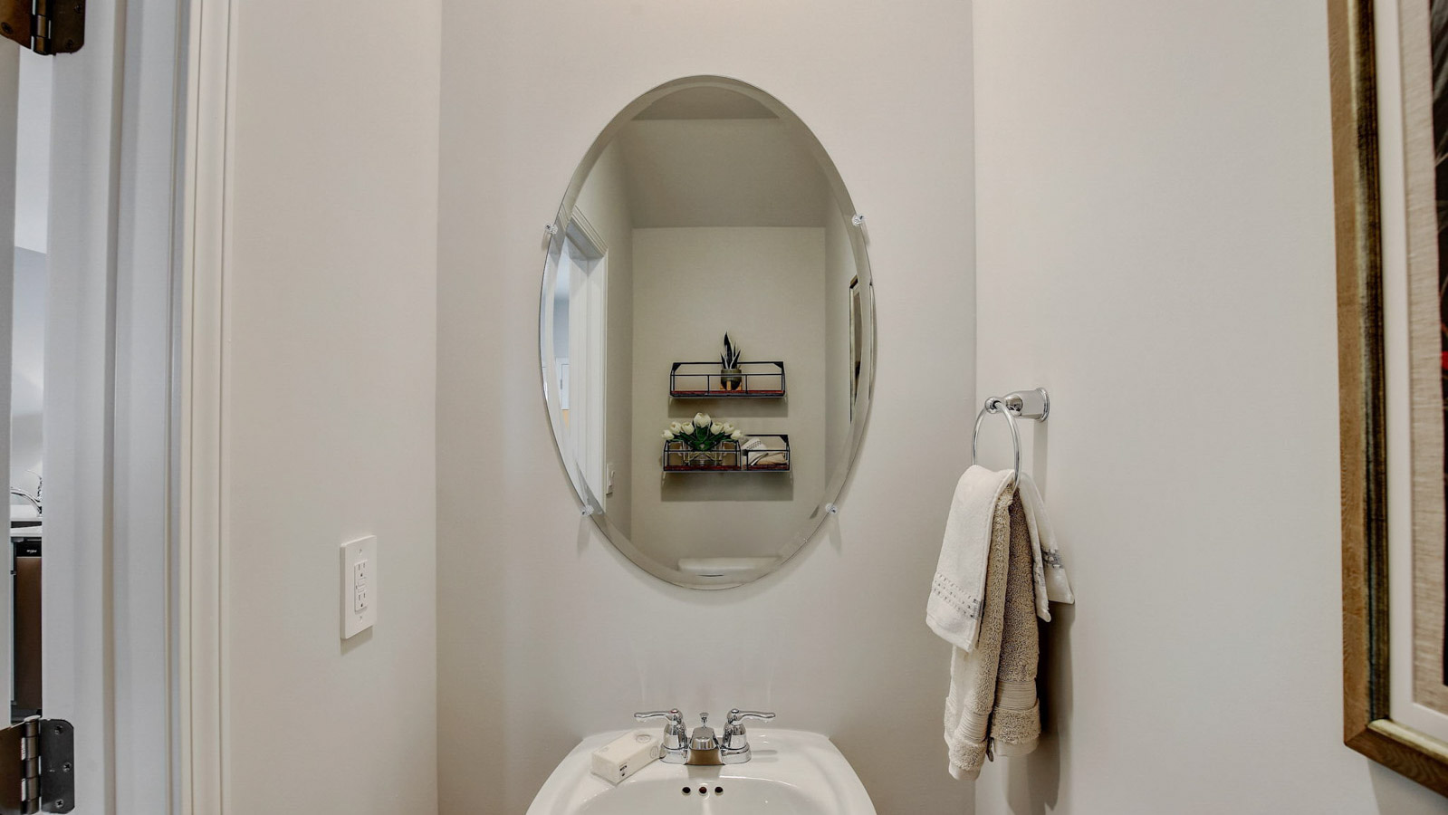 Half bath downstairs in new townhome