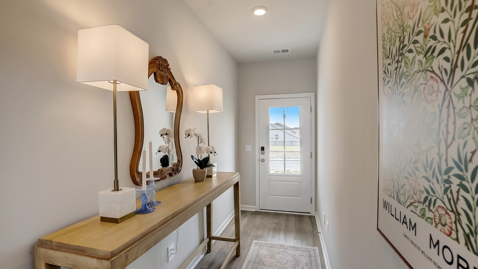 Foyer in modern, two story home