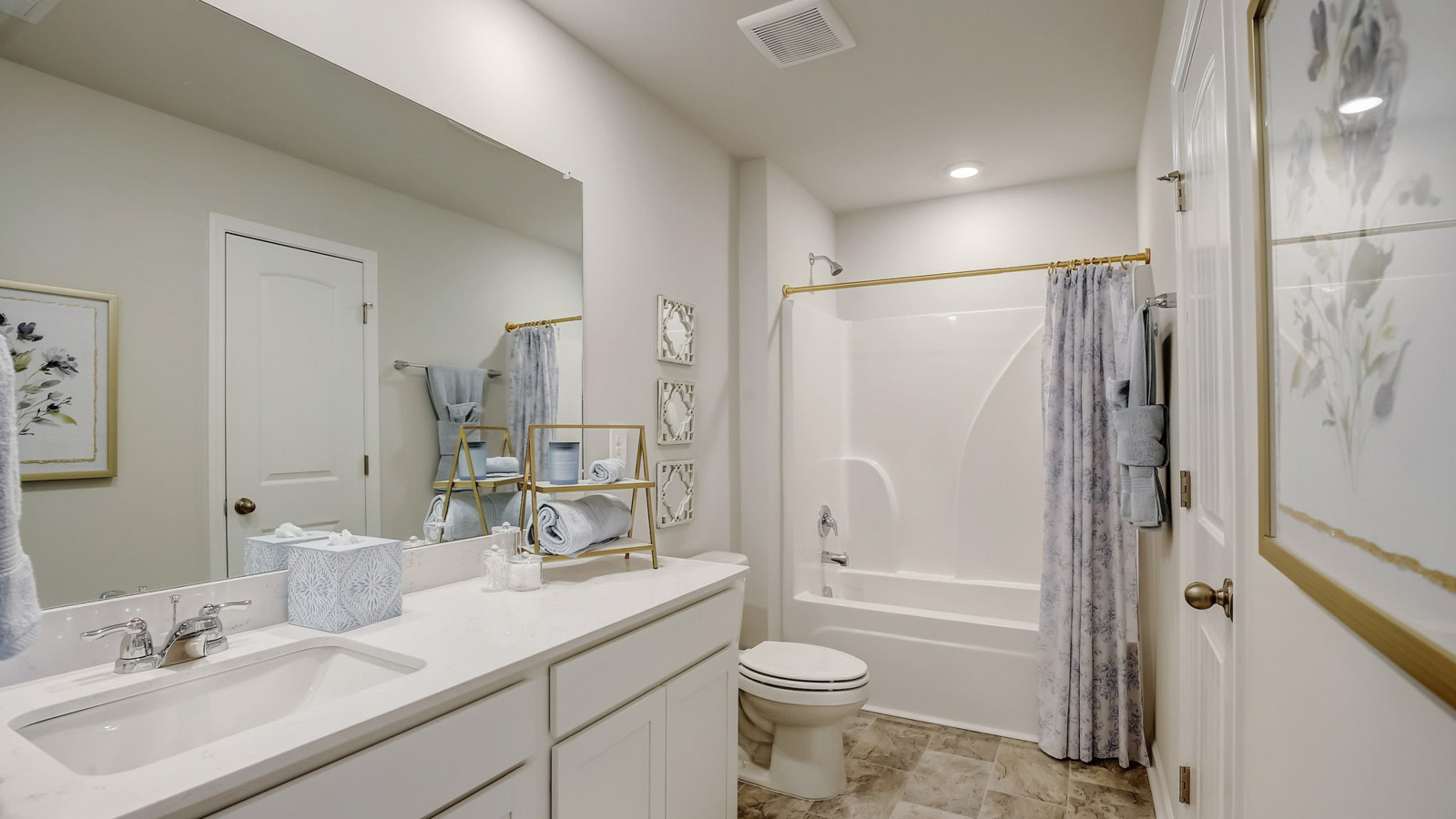 Bathroom upstairs in two story new home