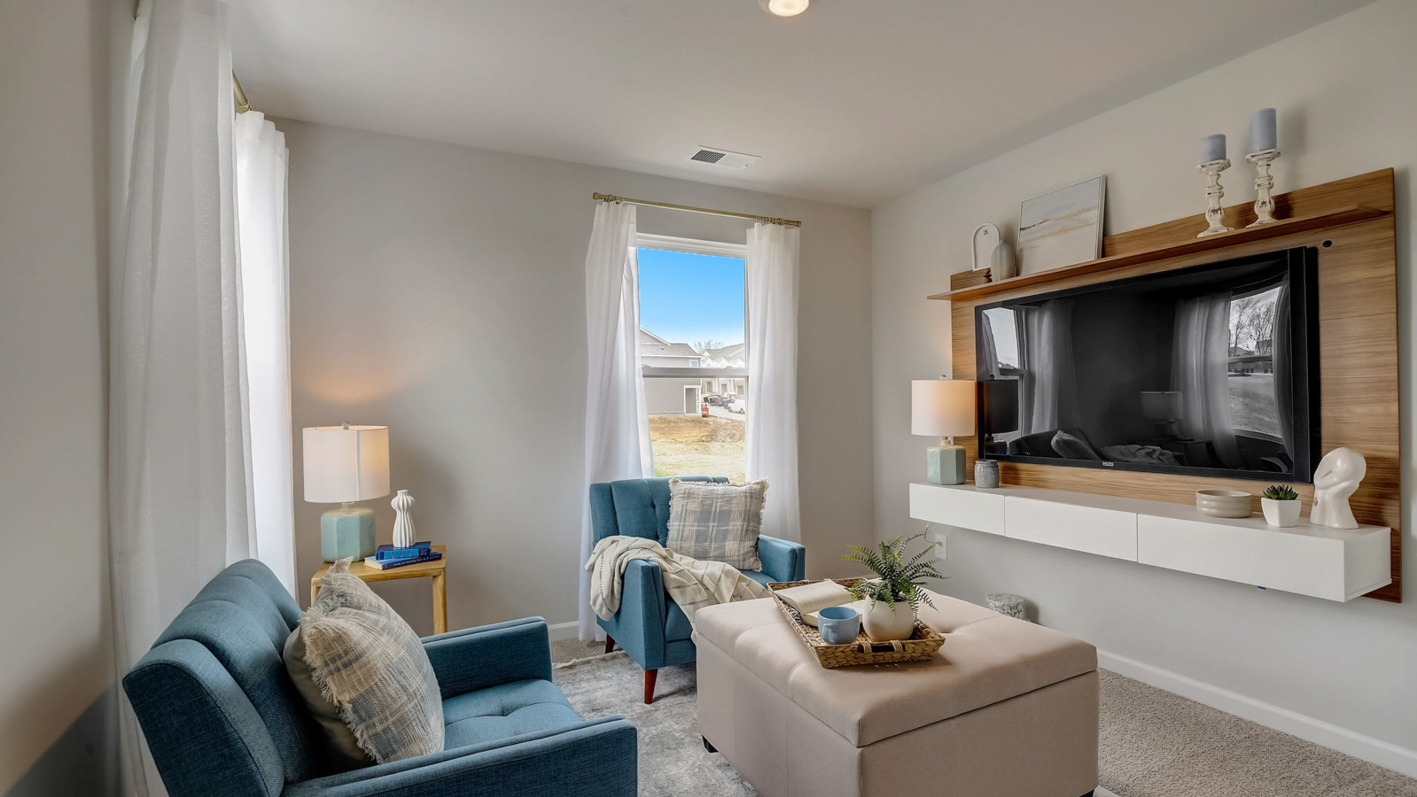 Bonus room in two story townhome