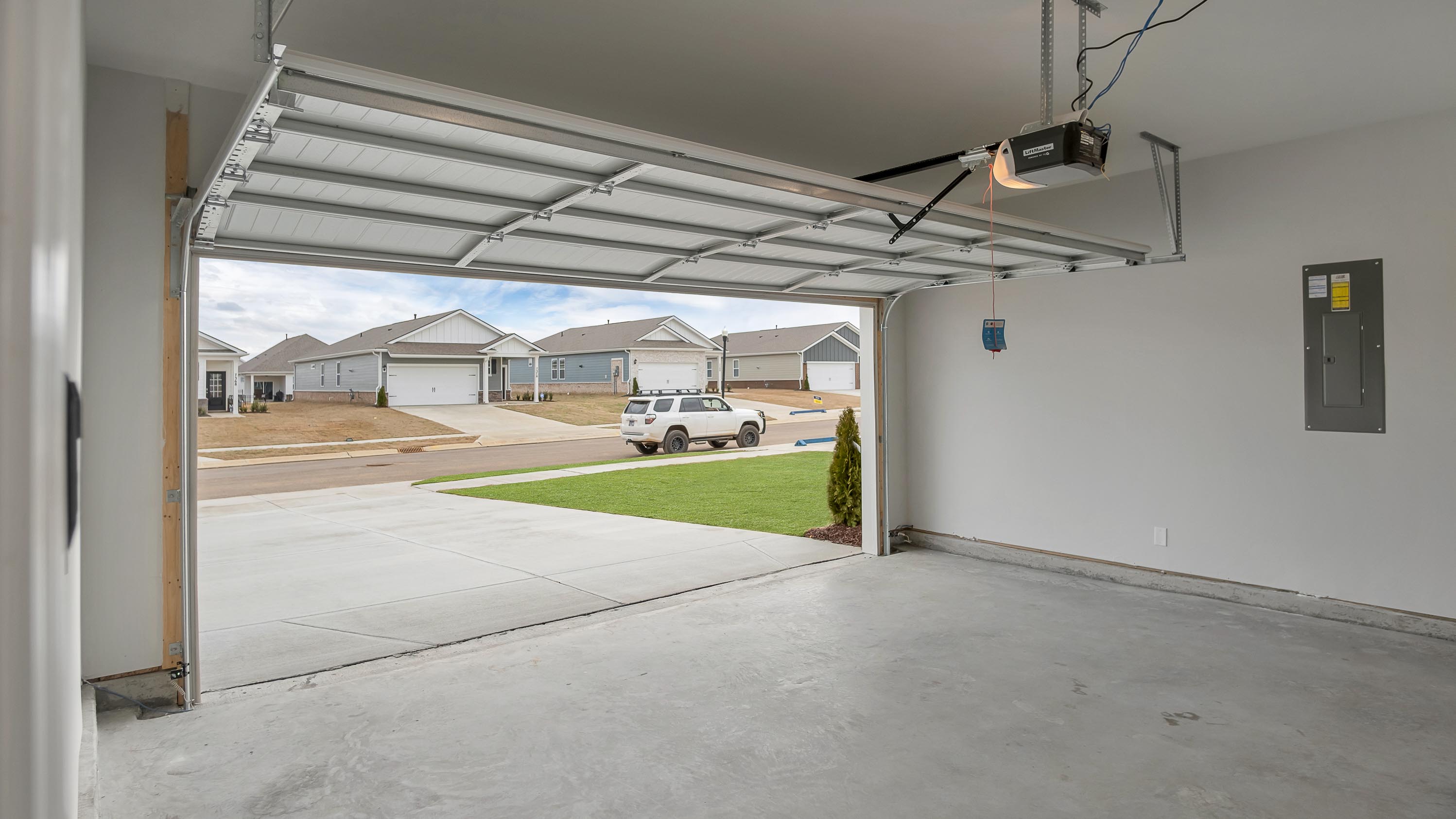 Spacious garage in modern, new construction home