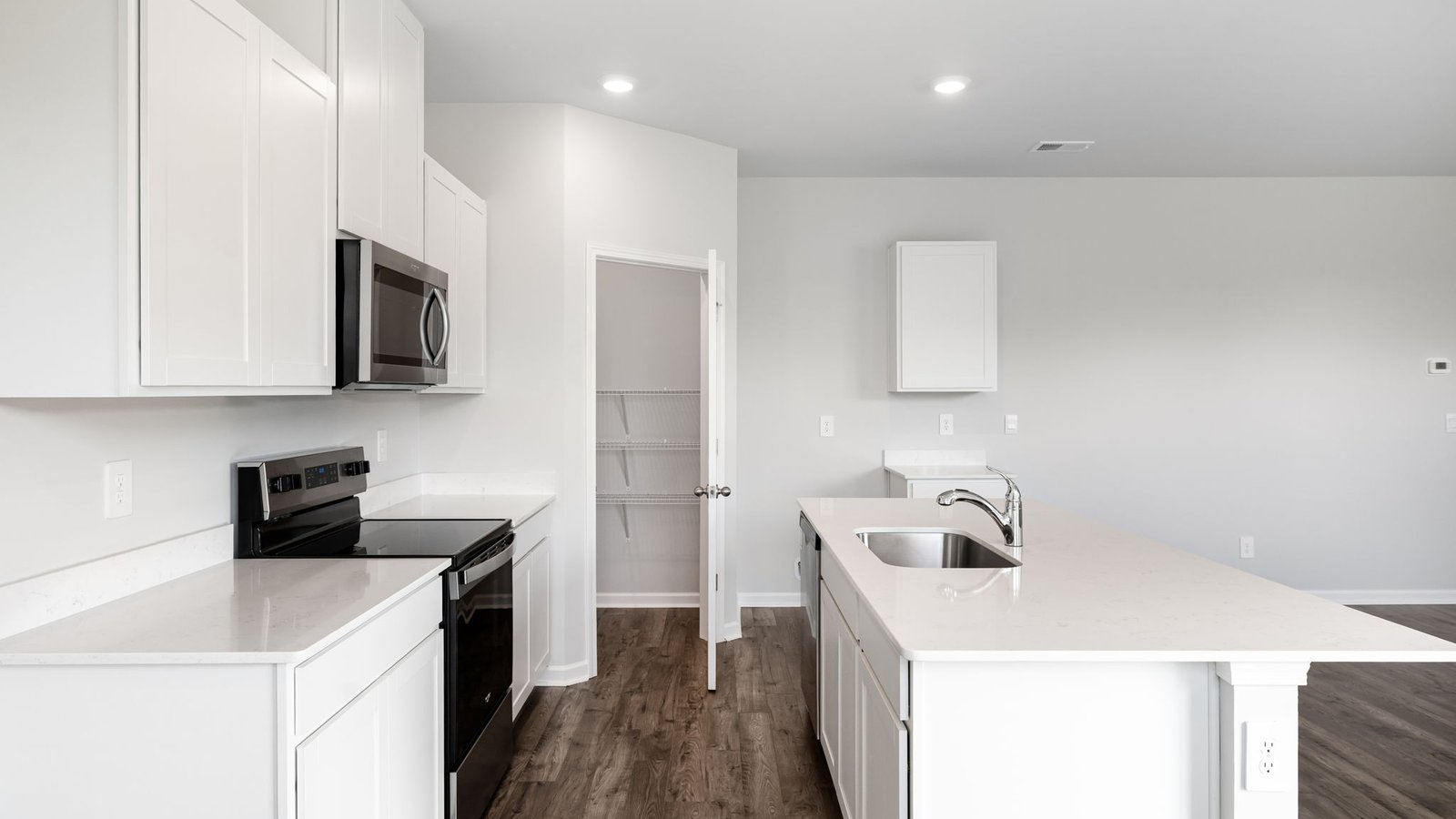 Kitchen with quartz countertops