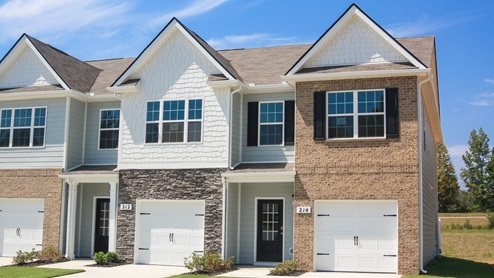 Exterior of two story Medford townhome