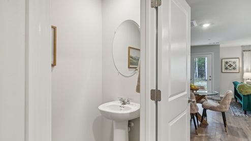 Entry way of new two story townhome