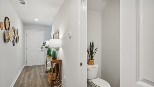 Entry way of new two story townhome