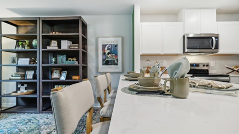 Modern kitchen with quartz countertops