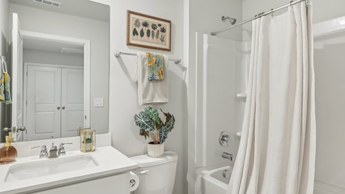 Bathroom with quartz countertops