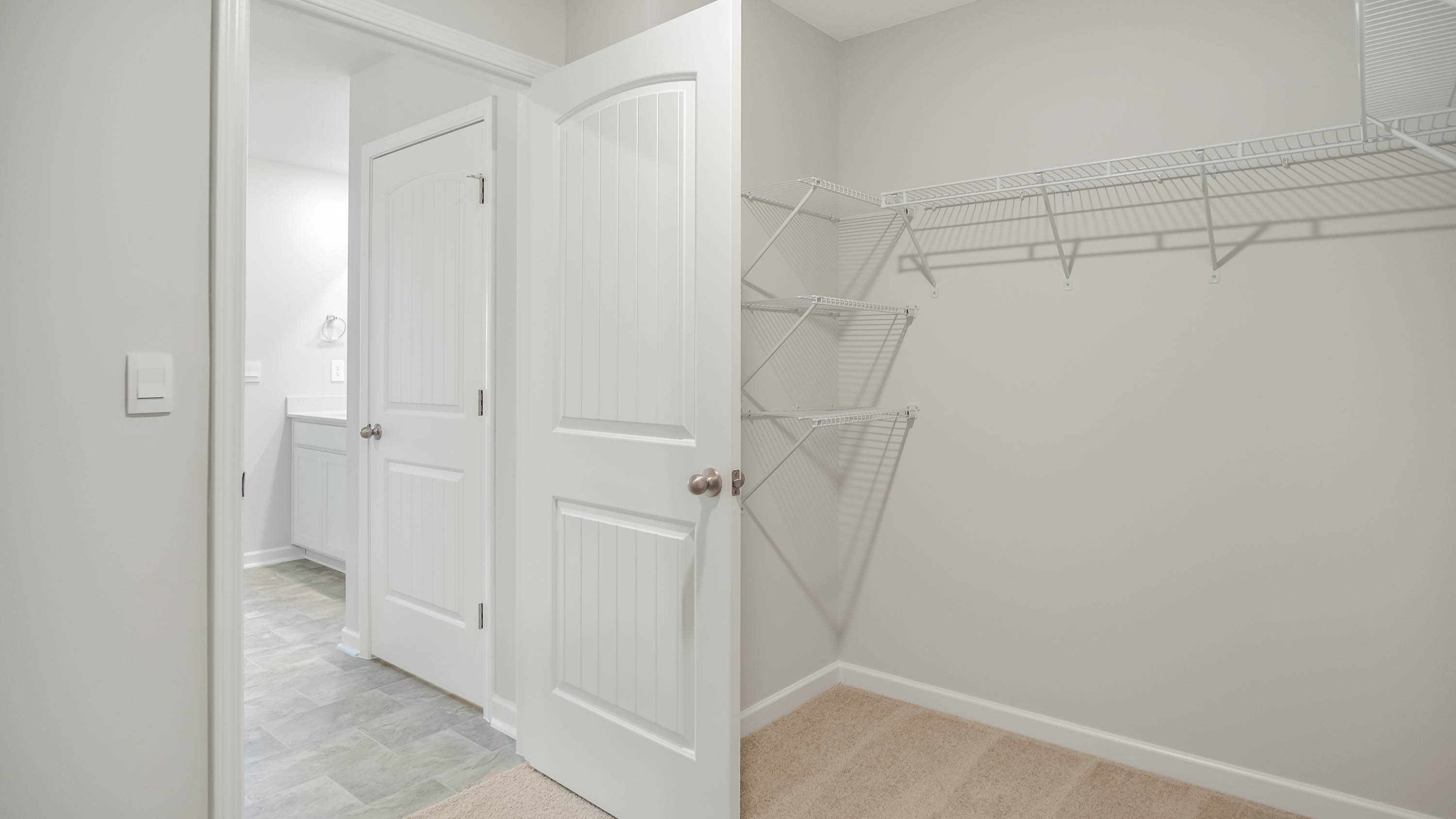 Closet in modern, new home