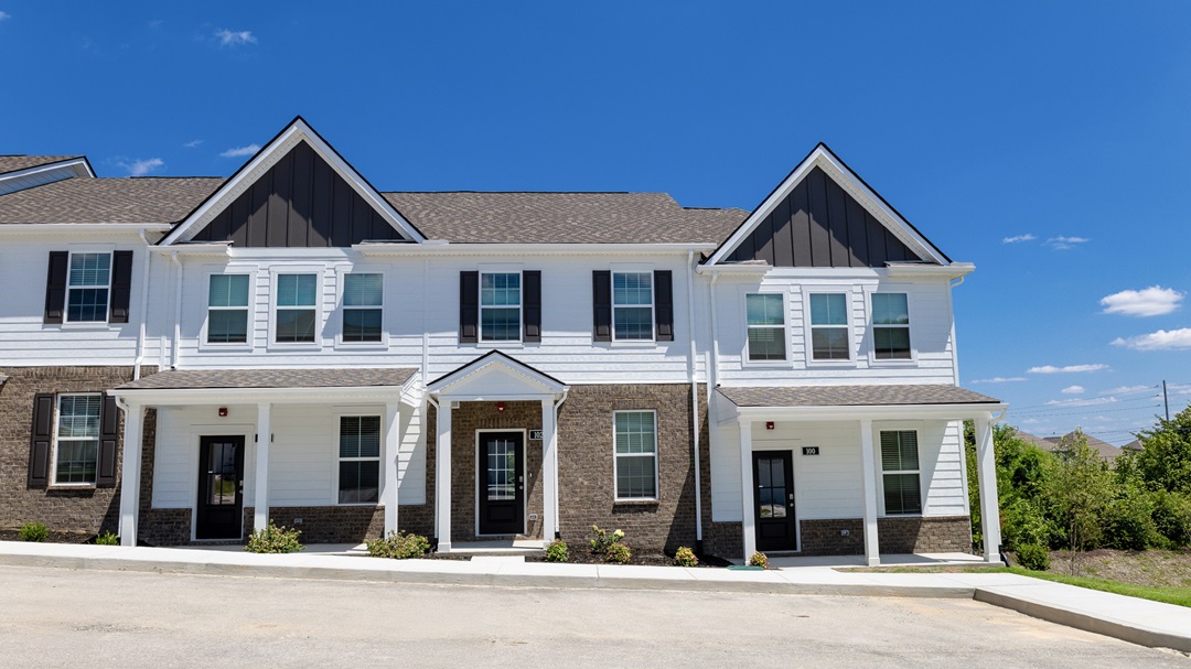 Franklin exterior of new two story townhome