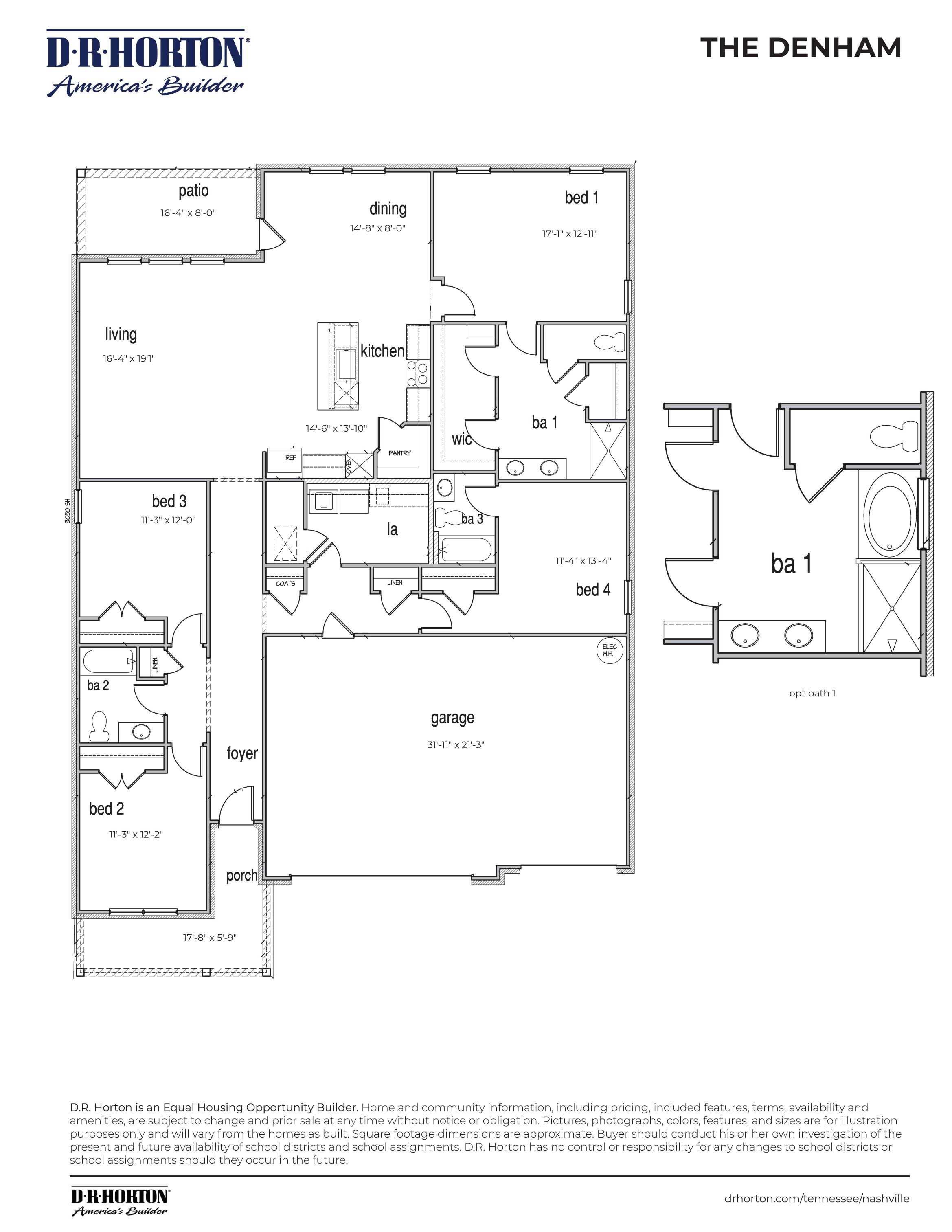 Denham floorplan