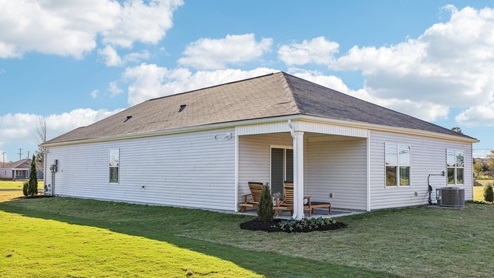 Back patio of new single family home