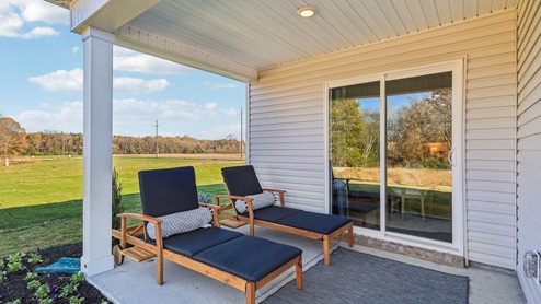 Back patio of new single family home