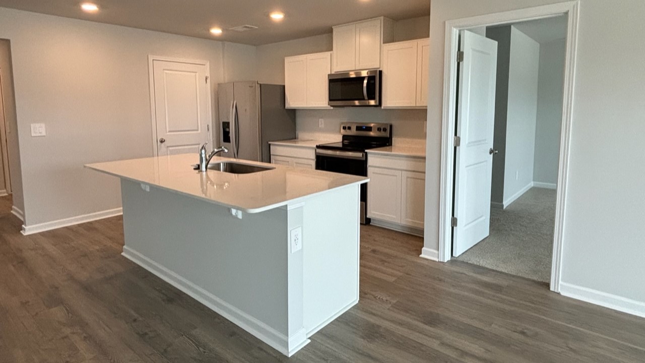 Modern kitchen with quartz countertops