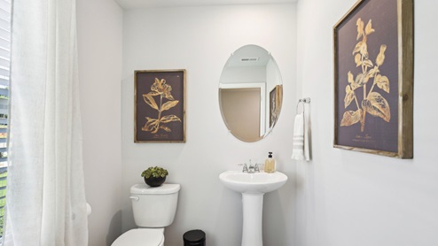 Half bath downstairs in new single family home