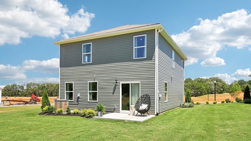 Back patio of new single family home