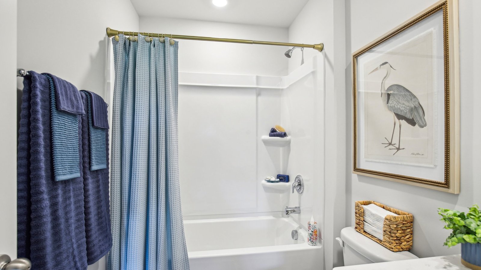 Bathroom with quartz countertops in new home