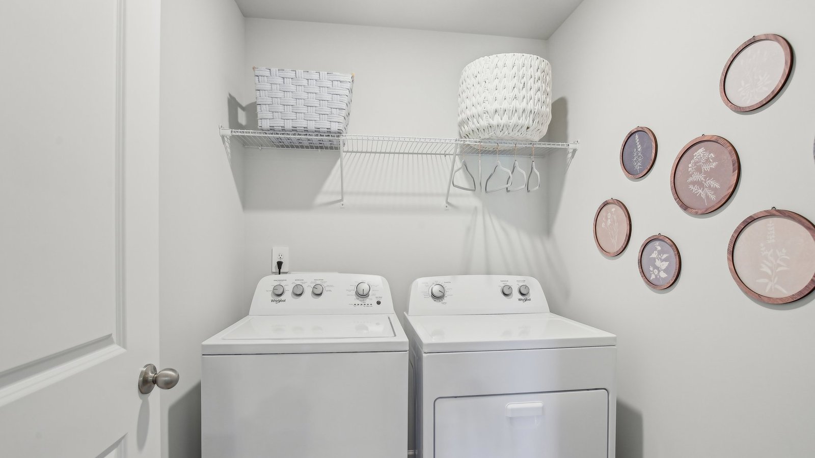 Laundry room in new single family home