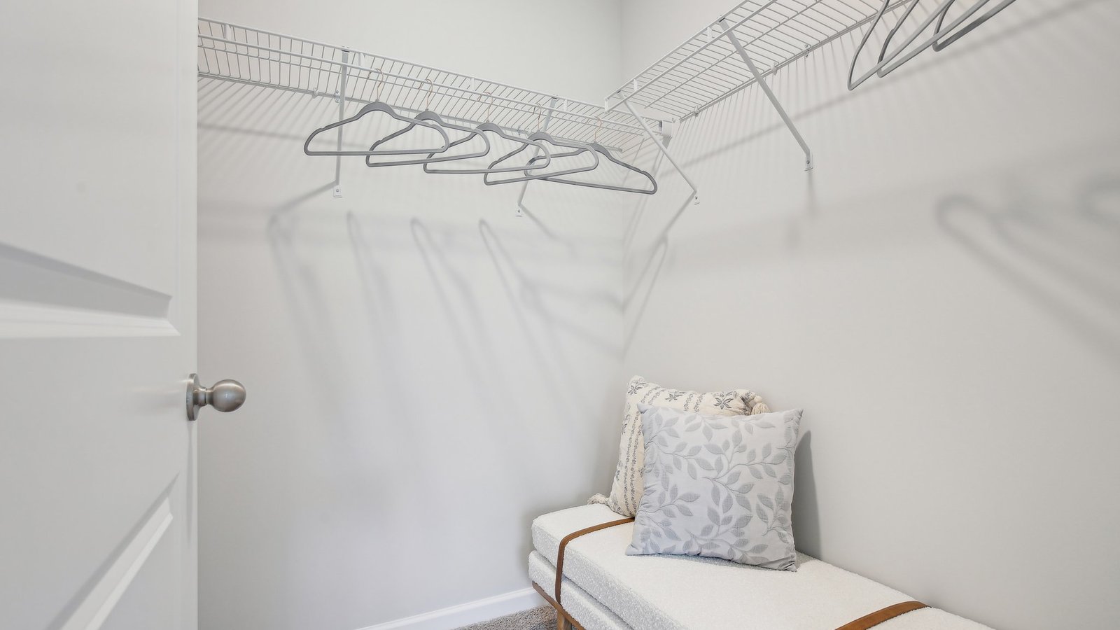 Walk in closet in new single family home