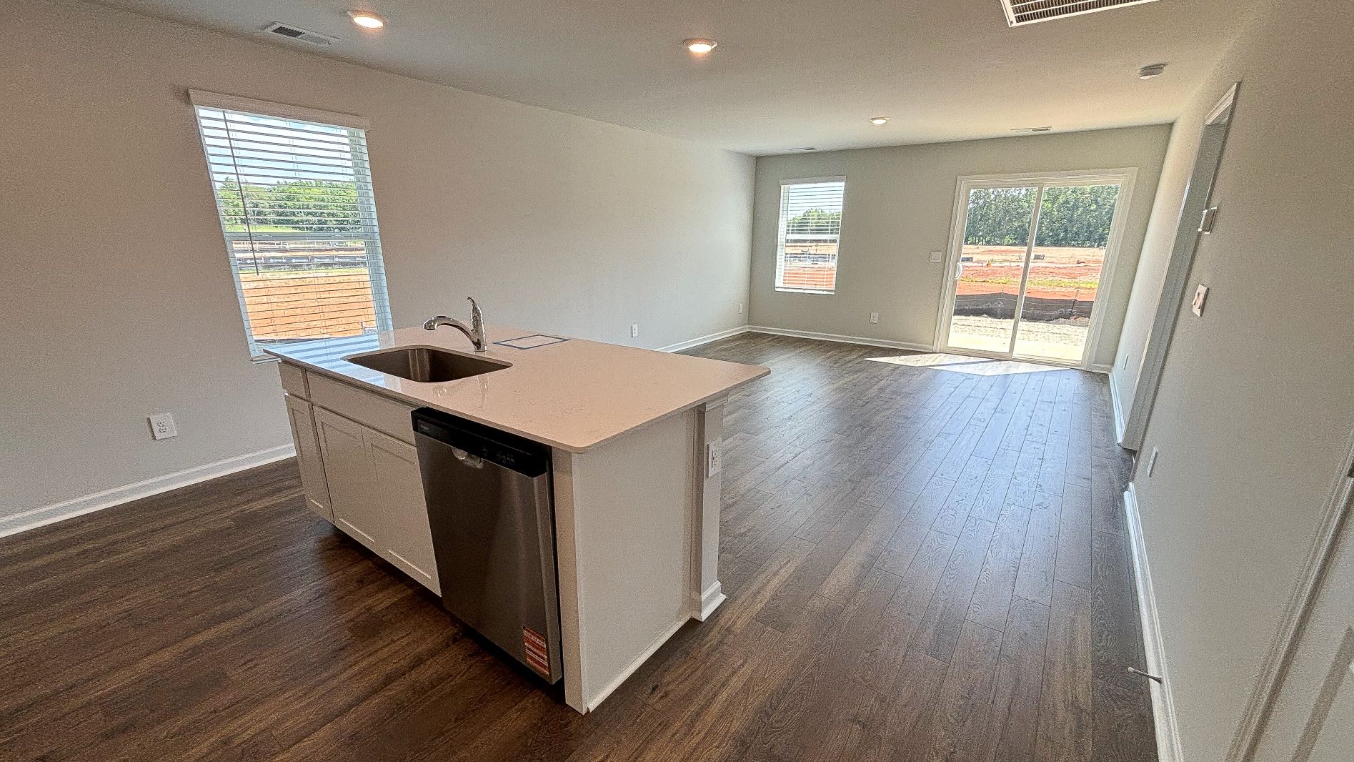Modern kitchen with quartz countertops